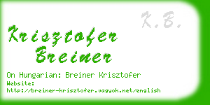krisztofer breiner business card